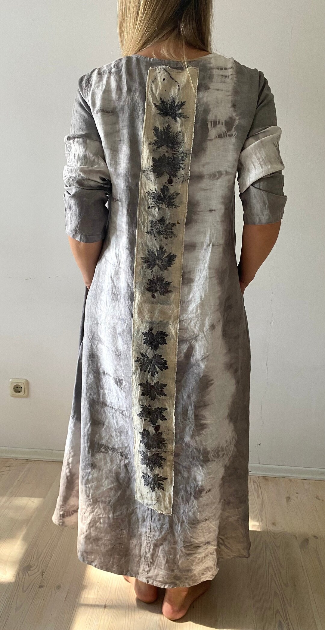 Classic linen dress - Yarndyed - Light feather gray