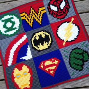 Crochet Superhero Blanket Pattern *PDF downloads*