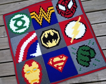 Crochet Superhero Blanket Pattern *PDF downloads*
