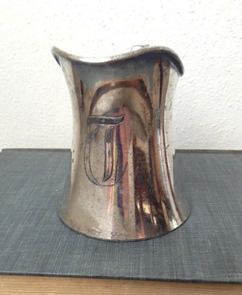 Wallace Brothers Silver Co Monogrammed Creamer / Small Pitcher Etsy