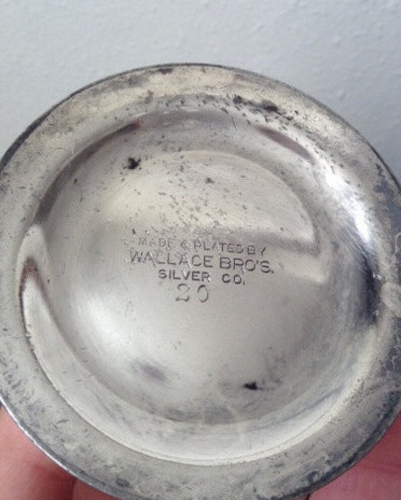 Wallace Brothers Silver Co Monogrammed Creamer / Small Pitcher Etsy