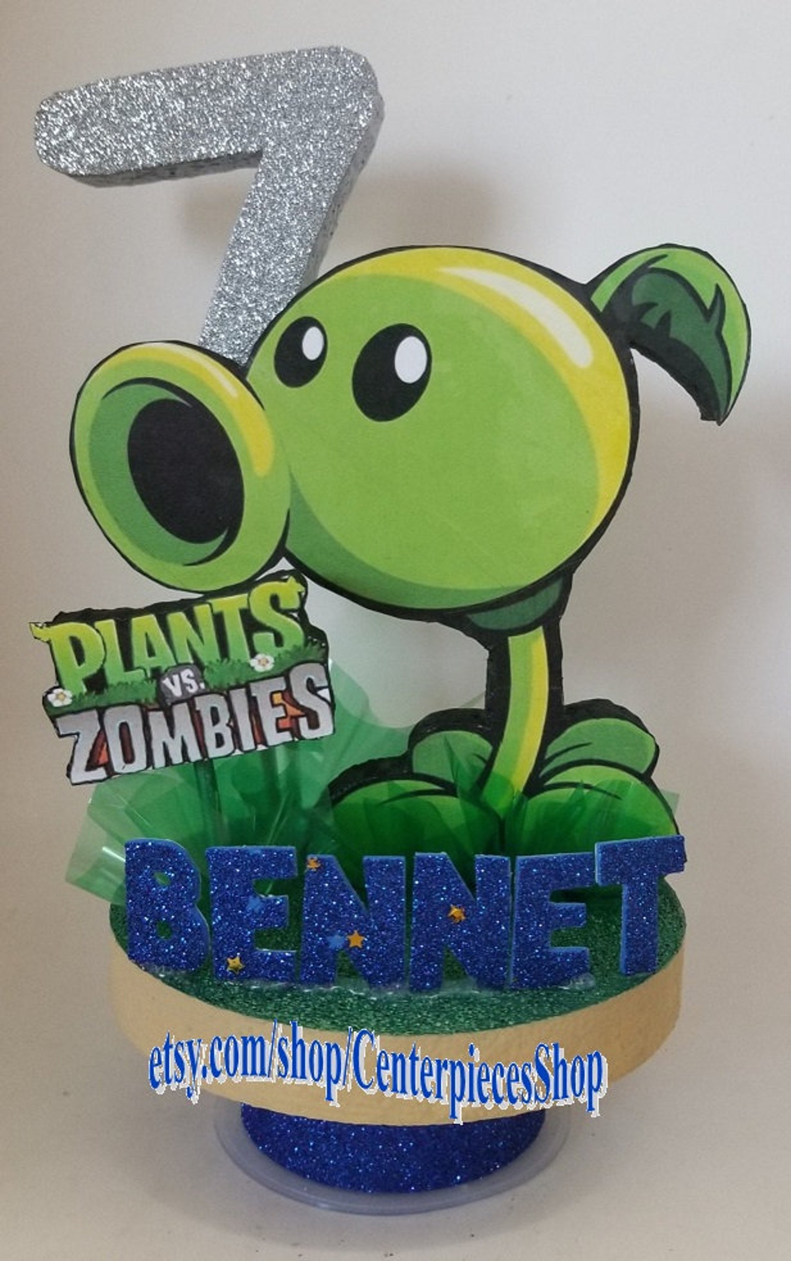 PLANTS vs ZOMBIES 3D Cake Topper or use as a Centerpiece | Etsy