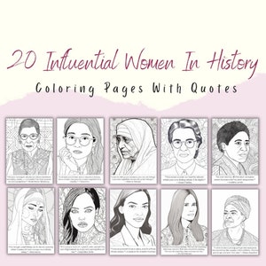 Inspirierende Frauen In Der Geschichte Malvorlagen, Weibliche Ermächtigung, Inspirierende Frauen Malvorlagen, Frauen in der Geschichte Printable