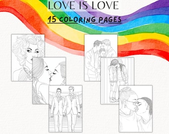 LGBTQ Pride Coloring Pages for Adults — 15 Printable Sheets
