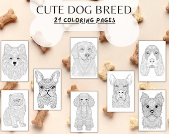 Dog Coloring Pages for Adults — 21 Minimalist Printable Sheets