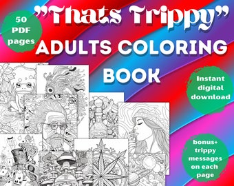 Libro para colorear psicodélico para adultos: páginas imprimibles alucinantes.
