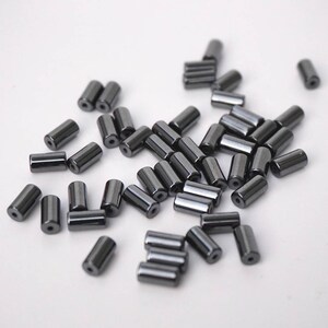 20 hexagons pearls hematite anthracite color