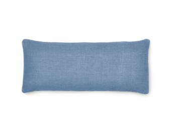 Indigo Dyed Lavender and Flax Eye Pillow With Removable Linen Cover, for Relaxation and Wellness