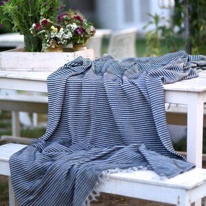 Electra/King Size Pure Lambswool/Black and Grey Woven Wool  Blanket kincheHome