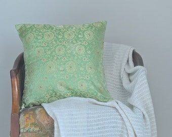 Set of Two Katan Silk Brocade Cushion Covers/Hand Woven Silk/Handmade