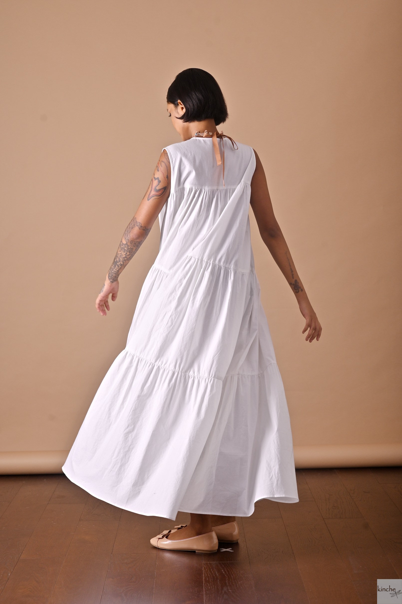 TIERED SHIRT DRESS PRETTY AS A POPPY