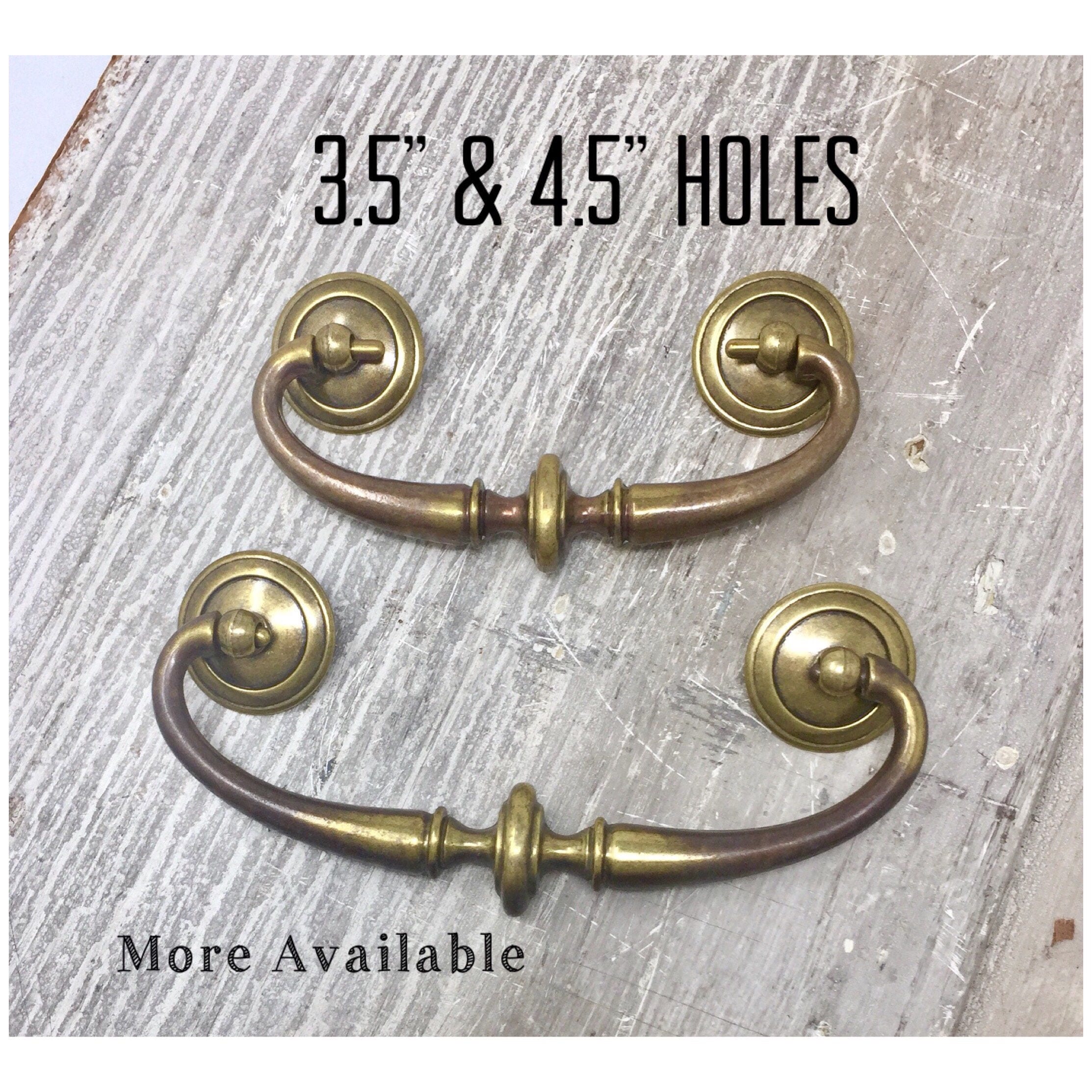 patina Vintage brass drawer pulls MCM drawer pulls furniture