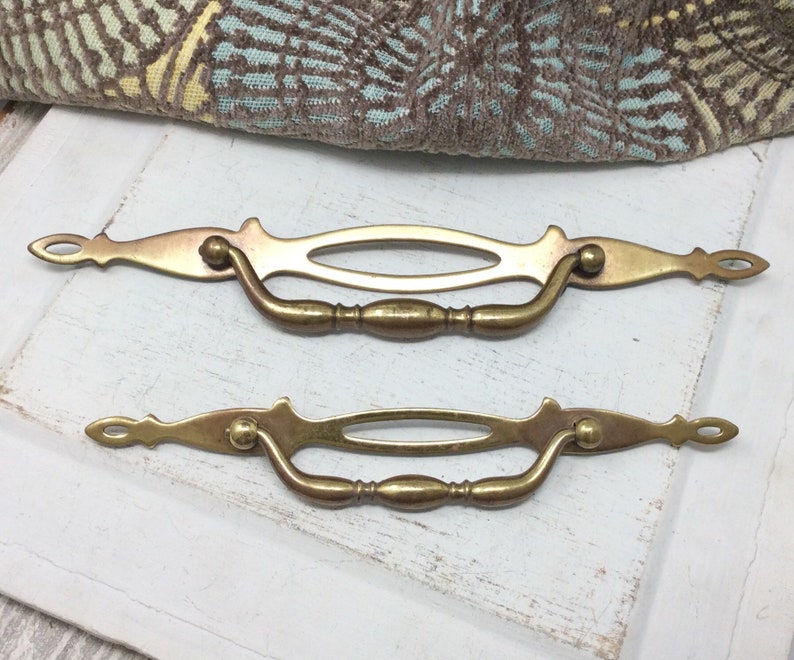 Antique Drawer Pulls KEELER Brass Furniture Handle KBC Etsy