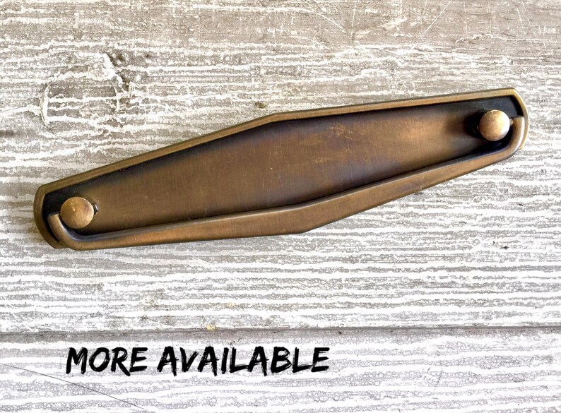 DRAWER Pull Vintage Keeler Brass Solid ORNATE Furniture Handle KBC
