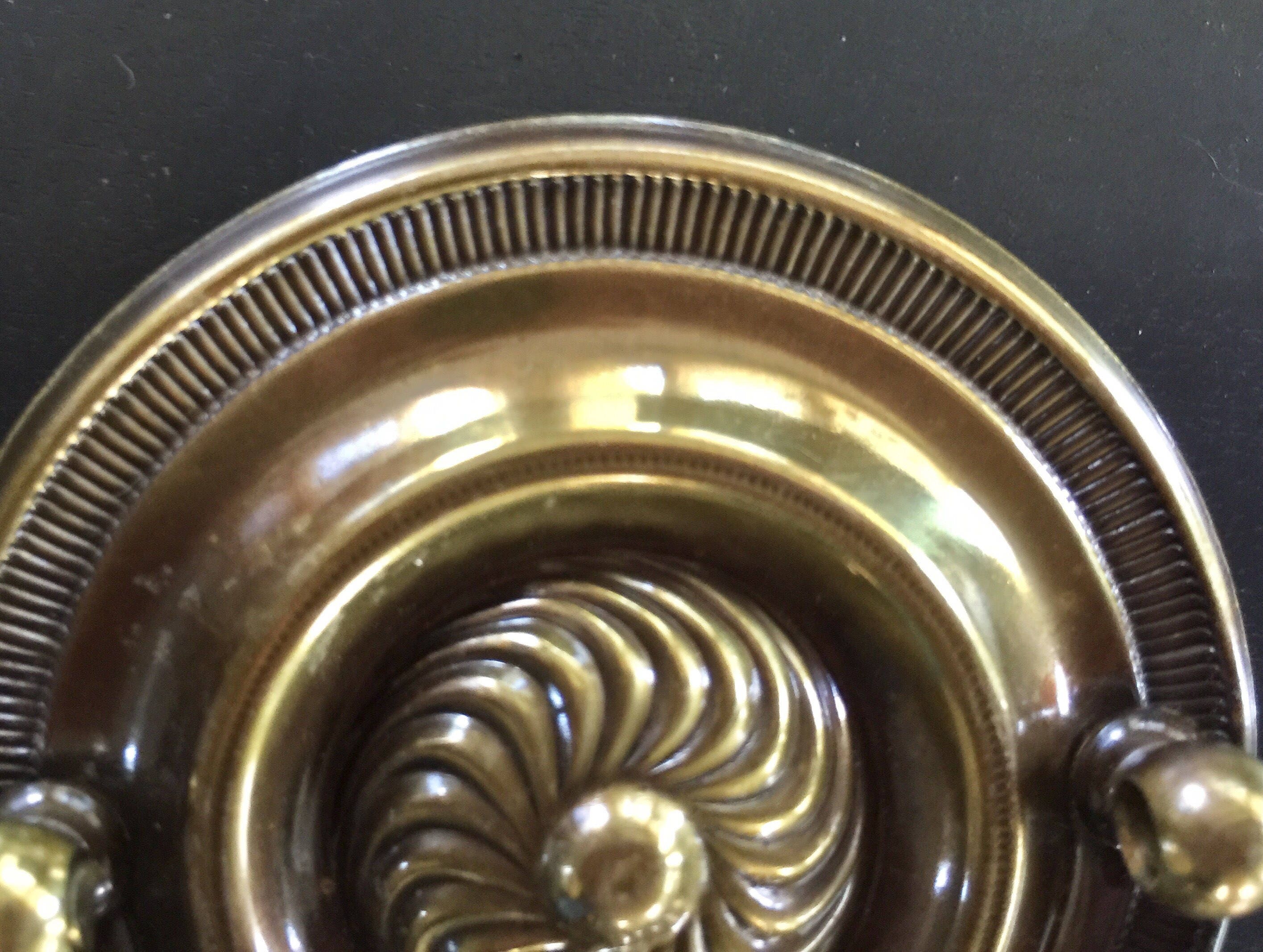 Antique Drawer PULL Keeler Brass Round Swirl Hepplewhite Etsy