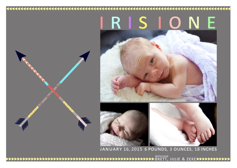 Tribal Mod Birth Announcement