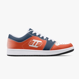 Detroit Tigers Inspiriert Low-Top Leder Sneakers - Orange