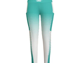 Detroit 313 Tealin&#39; All-Over Print Women&#39;s High Waist Leggings With Side Pocket