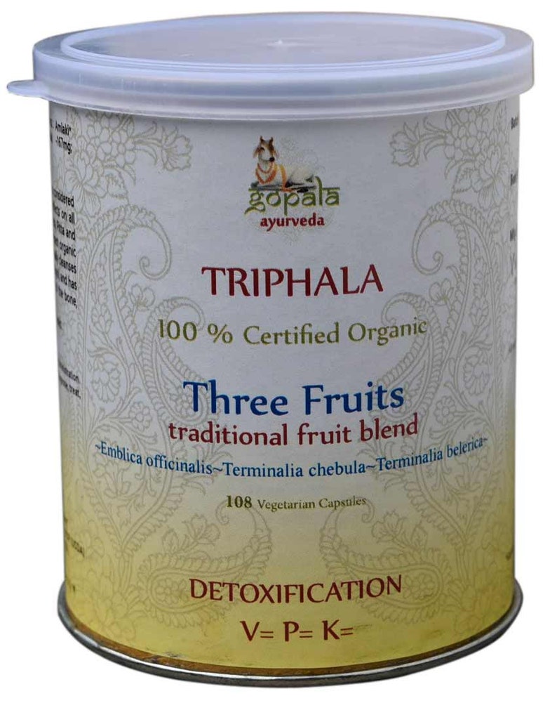 Organic Triphala Capsules 108 Vcaps USDA Certified Organic Etsy