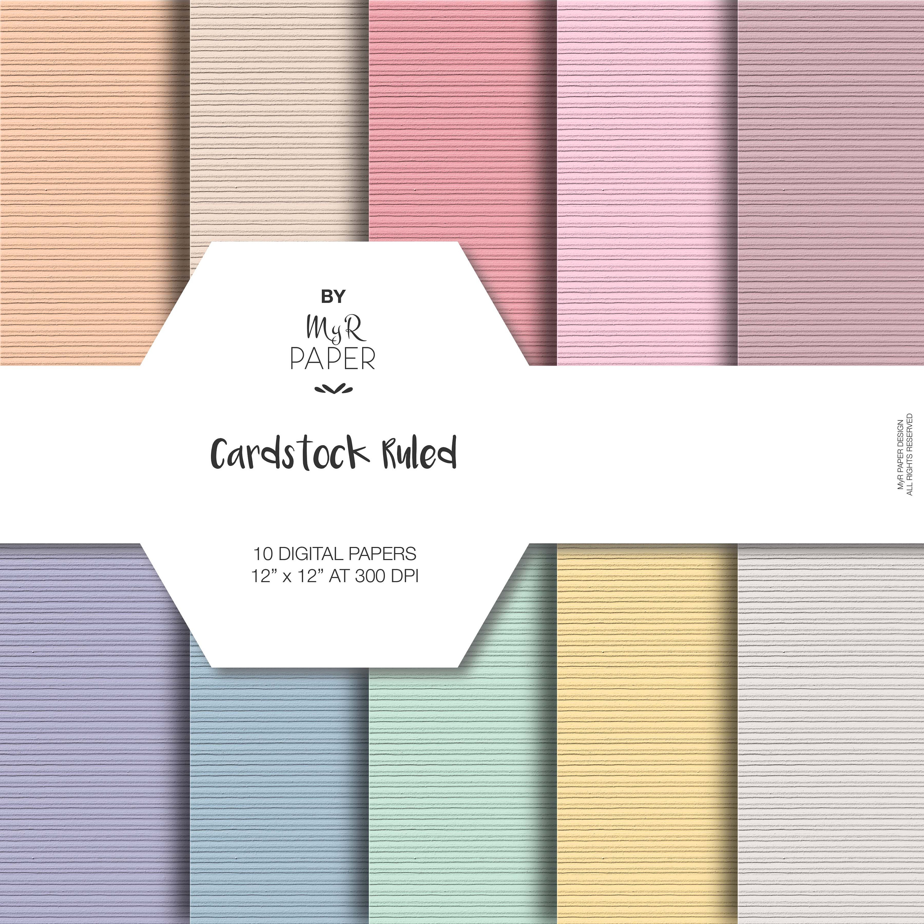 Digital Paper cardstock Ruled With Pastel Colors Etsy Australia