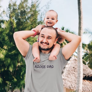Rookie Dad T shirt-Fathers Day Gift T shirt-Dad Gift-Funny Dad slogan T-Birthday Gift Dad