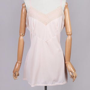 VTG 1950s 60s Blush Pink Slip Dress/Top | L-(XL)