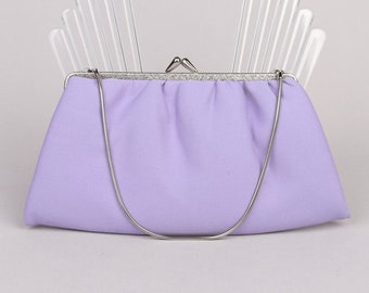 Sac de soirée VTG lilas violet Kiss Lock