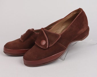 VTG 1940s Brown Suede Shoes DEADSTOCK | 36.5EU (3.5UK)