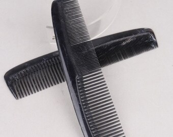 1960’s Vintage Paul Marechal France Jet Black Curved Rat Tail Comb, Deadstock Paul Marechal Vintage French Comb, Unisex, Vintage French  main image 4