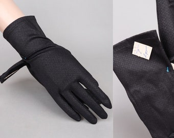 VTG années 1960 Gants noirs Deadstock (jamais utilisé) | S-(M)