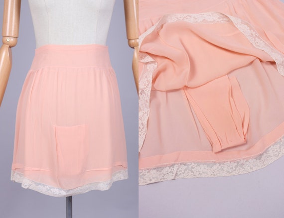 Vtg 1940s Salmon Pink Slip / Tap ‘Skirt’ | XS-S - image 1