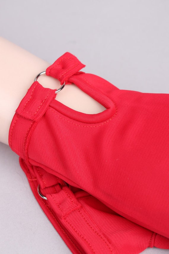 Vtg 1960s Fuchsia Pink Wrist Gloves | 7.5 (M) - image 3