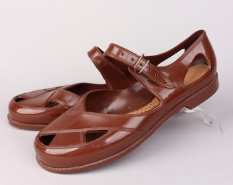 VTG 1950s Rare Industrial Design Rubber ‘Havea’ Sandals | 38EU (5UK)