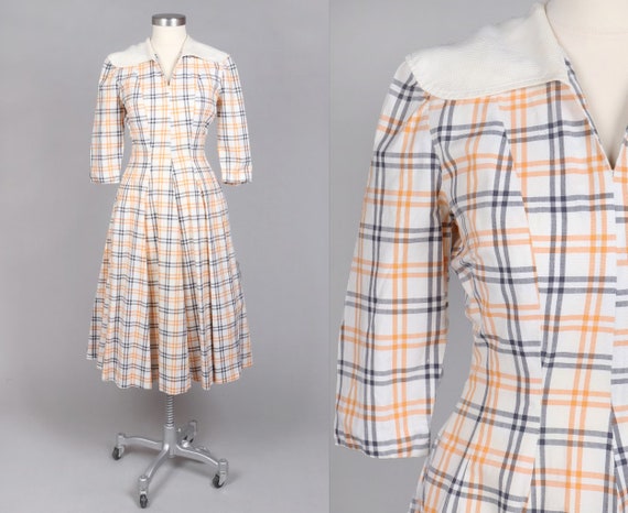 yellow and white checkered dress