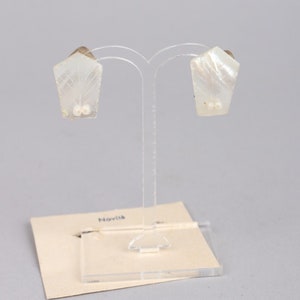 VTG 1930s - 40s Mother of Pearl Art Deco Clips