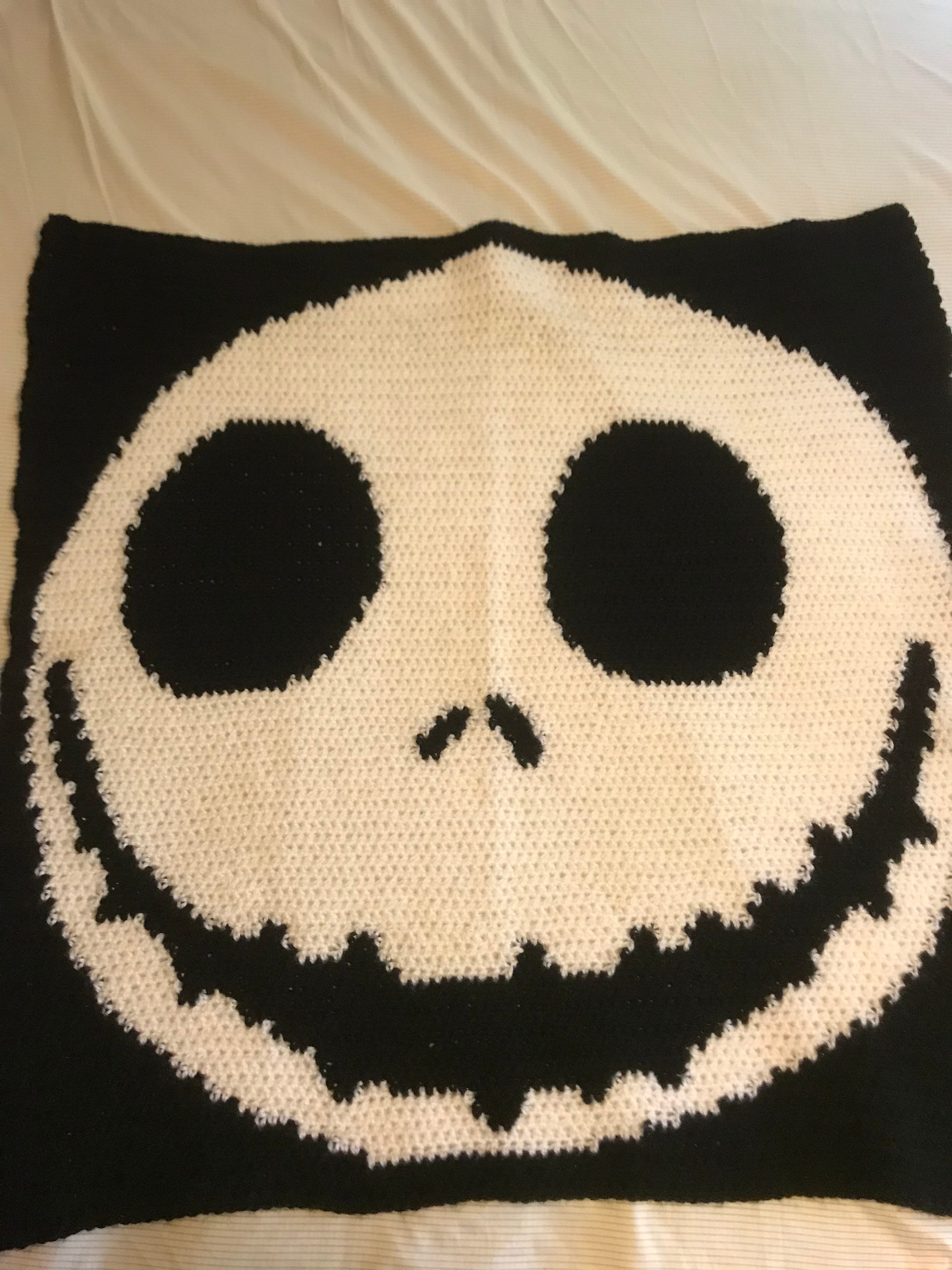 Jack Skellington Baby Blanket Crochet PATTERN Nightmare Etsy