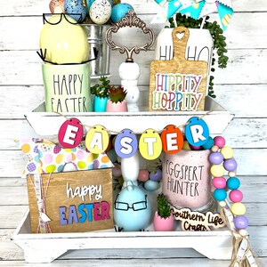 Happy Easter Tiered Tray Signs, Easter Tiered Tray
