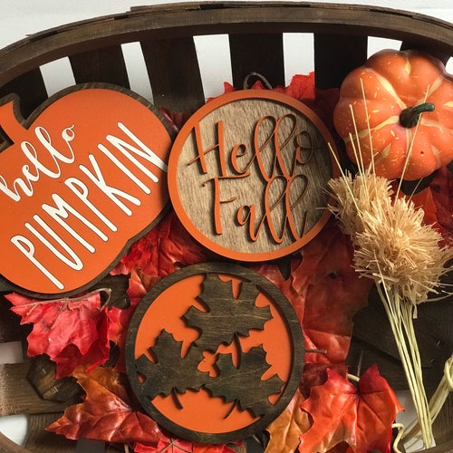 Fall Road Signs / Fall Decor / Tray Decor / Tiered Tray Decor Etsy