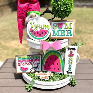 Watermelon Tiered Tray Signs, Tiered Tray Decor