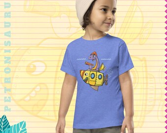 Brontosaurus in a Submarine - Toddler Short Sleeve Tee