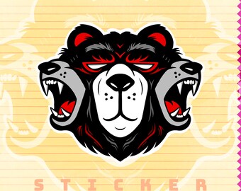 3" Triple Bear Vinyl sticker