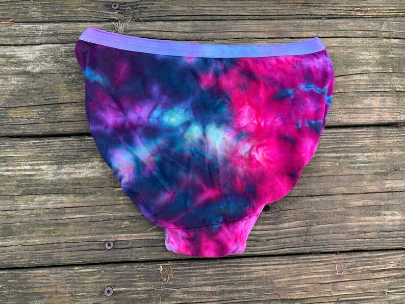 The best fitting panties in the world tie dye underwear tie dye panty Size 3XL pink and purple ice dyed panties chonies Drawers