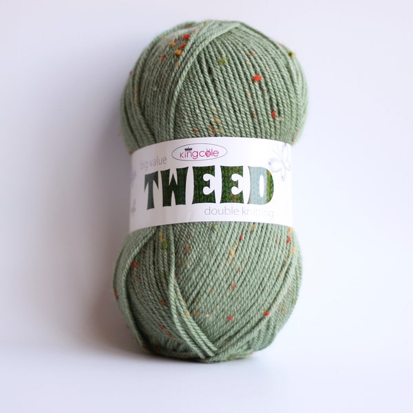 King Cole Big Value Tweed DK Washable Acrylic yarn- Color Dill