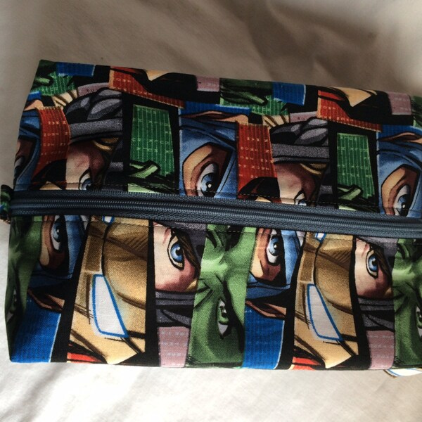 Small Boxy Project Bag - made with Avengers Fabric -EYES - B0178P