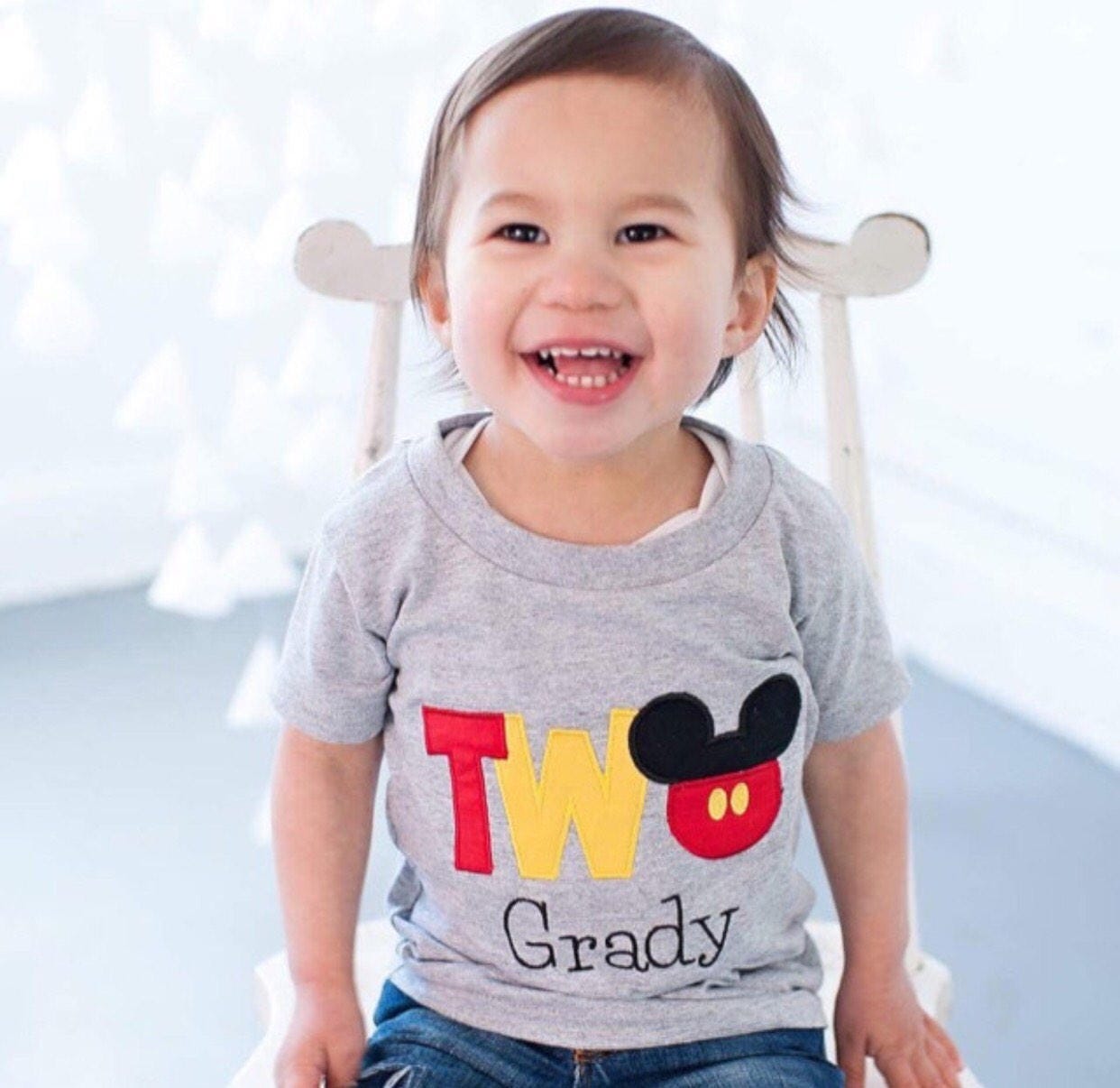 BEST SELLER, Mickey Mouse Two Shirt / Personalized /  Shirt / TWO/ Mi…