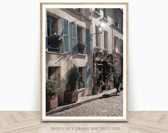 Paris photography print 8 x 10, Paris Street Scene, French Home Decor, Europe Travel picture, Living room wall decor 11 x 14, A4 Paris art