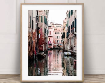 Venice canal print 12 x 16, Italy photography wall decor, Italy fine art A3, Home Decor Travel Photo, Europe Wall Art Print