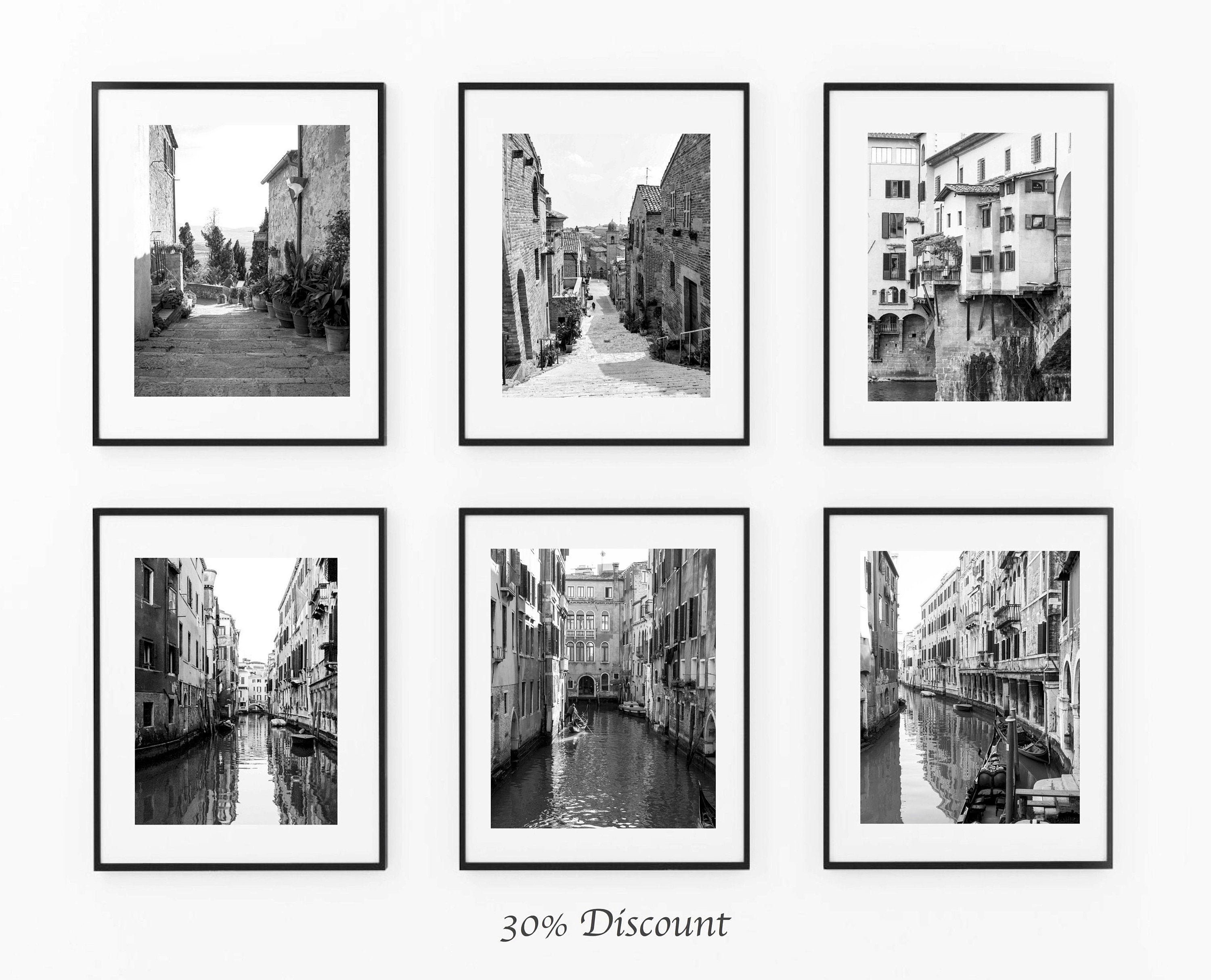 Italy Print Set of 6 Venice Black and White 8 X 10 Florence Le Marche Set of 6 Prints Italy Gallery Wall Europe Wall Art Print Etsy UK