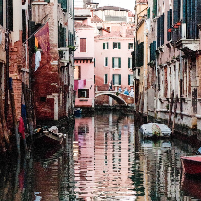 Venice canal square prints 5 x 5, Digital downloads 10 x 10, Italy printable wall art 8 x 8, Venice photography image 2