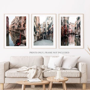 Venice Italy fine art print set of 3, Gallery wall Europe photography,  Venice canal city photos, Travel theme home decor, Housewarming gift